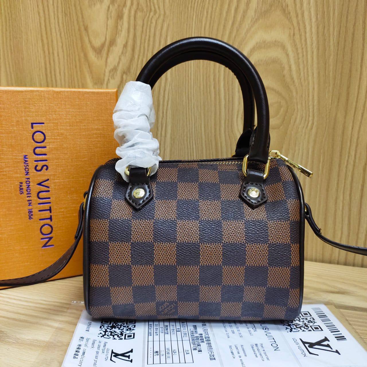 brown LV handbag